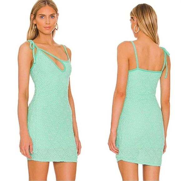 Lovers and Friends Forest Mini Green Dress Tank Bodycon Seafoam Size S - Picture 1 of 8